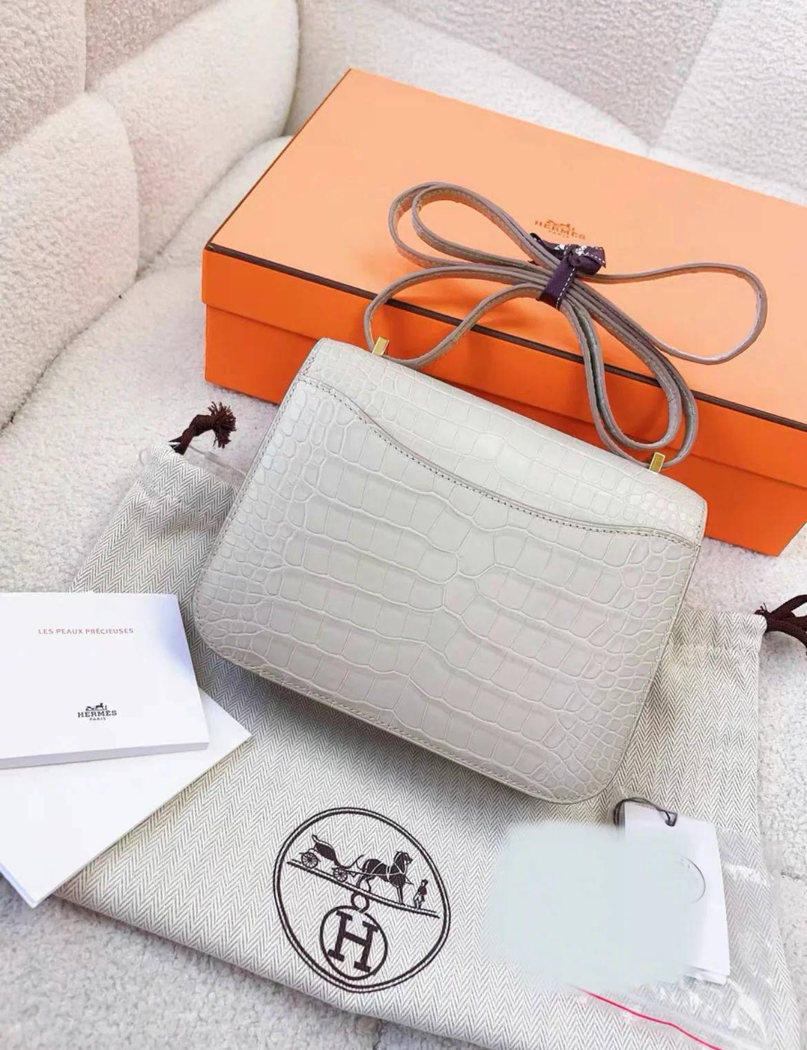 Hermès Constance Mini Beton Matte Alligator Gold Hardware - Image 4