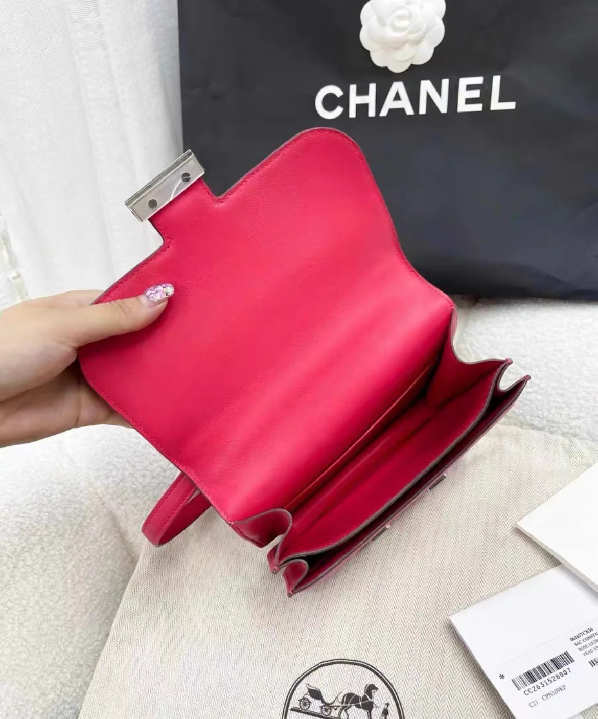 Hermes Constance Mini Pink Swift leather palladium hardware - Image 5