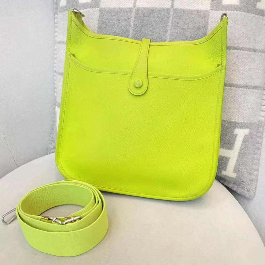 Hermes Evelyne 29 Kiwi Green Epsom Leather Palladium Hardware - Image 2