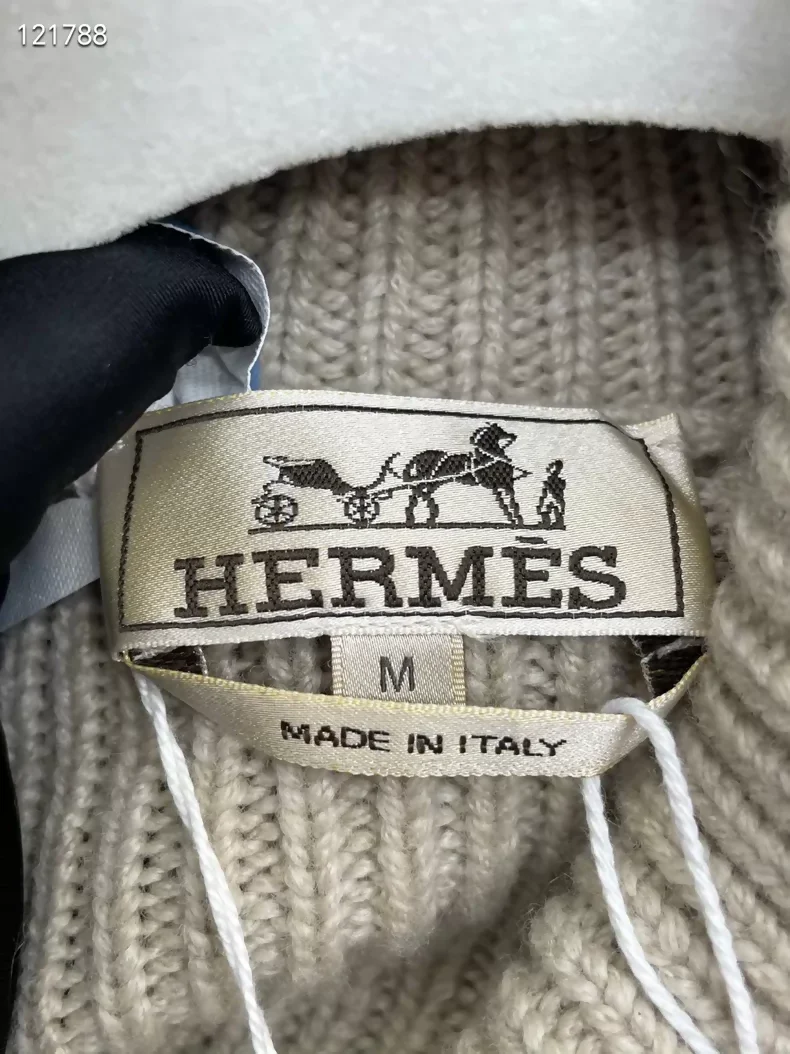 Hermes floral cashmere knit turtleneck Men's sweater - Image 3