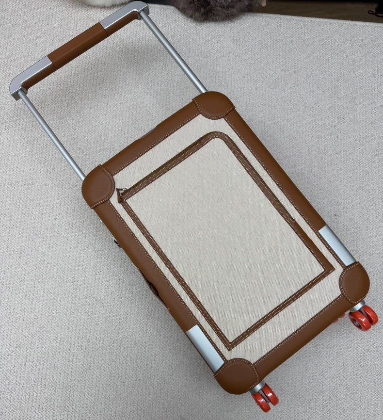 Hermes gold-brown cargo suitcase - Image 3