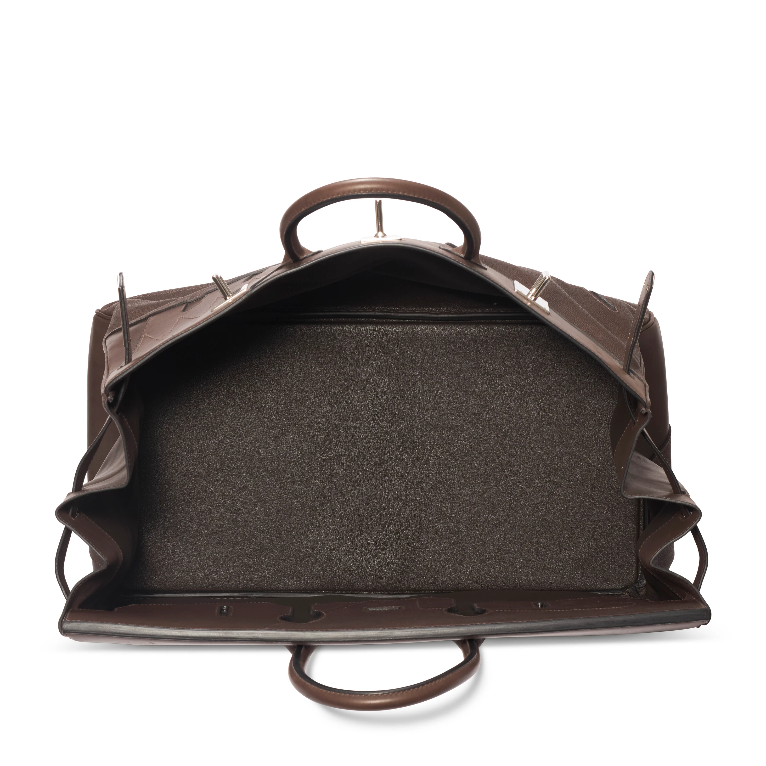 Hermes HAC 50 EN SELLE HAUT À COURROIES Ebene Barenia Faubourg Leather Palladium Hardware - Image 5