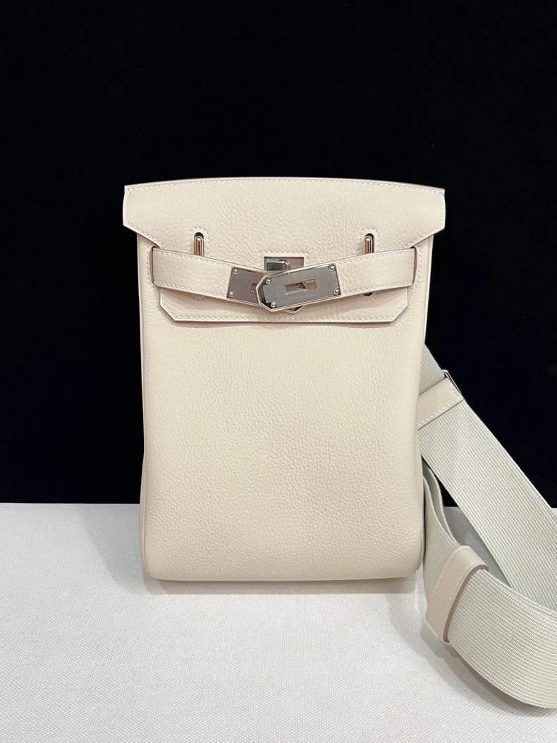 Hermes HAC Craie Togo Leather Palladium Hardware - Image 2