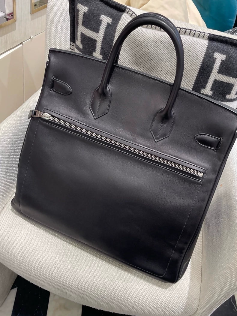 Hermès Limited Edition Black Volupto Rock HAC Birkin 40 Palladium Hardwar - Image 2