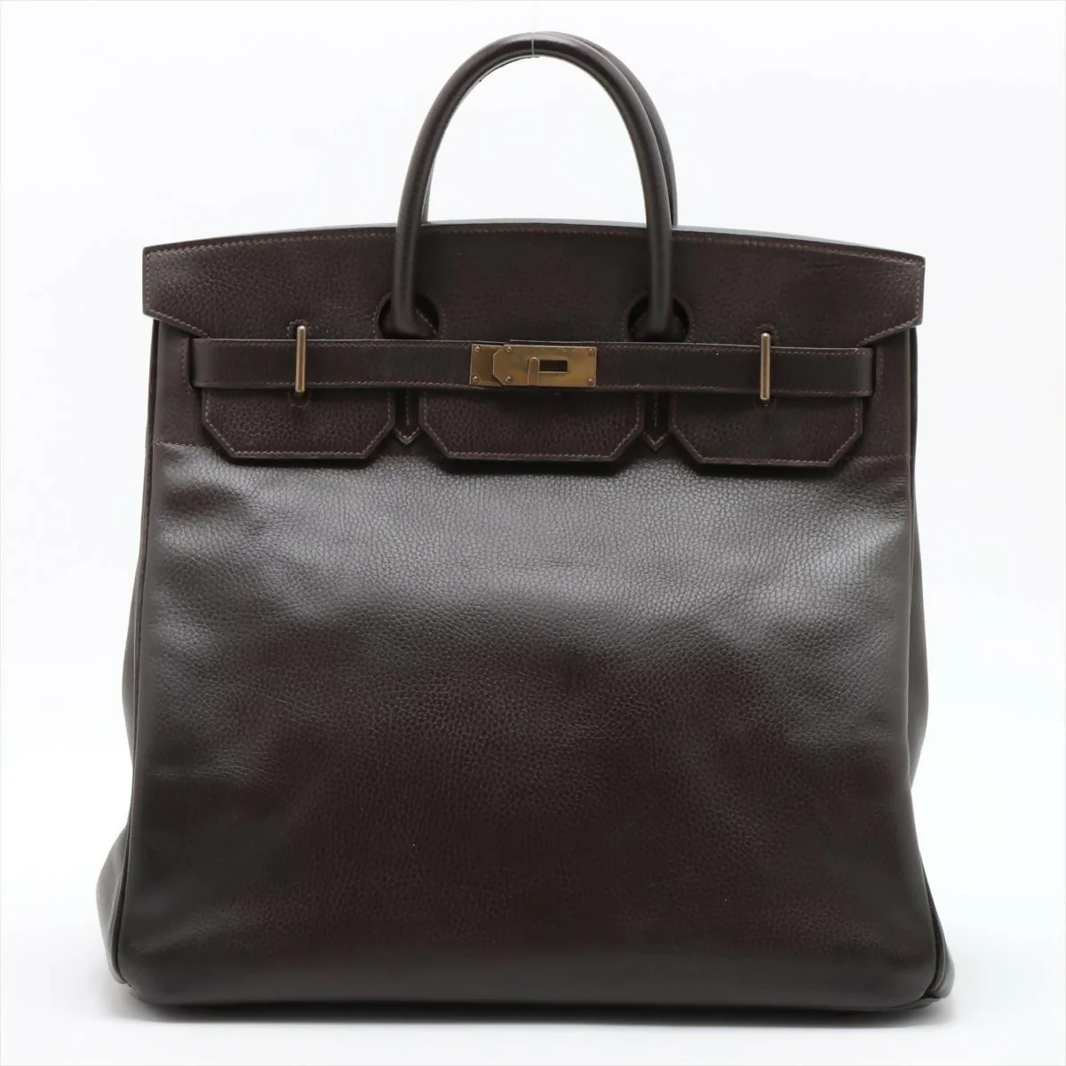 Hermès HAUT A COURROIES Birkin 40 Bag Chocolate Brown Togo Leather