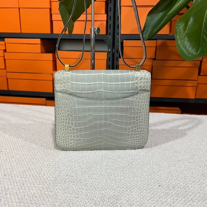Hermès Constance 24 matte crocodile leather gold hardware - Image 2