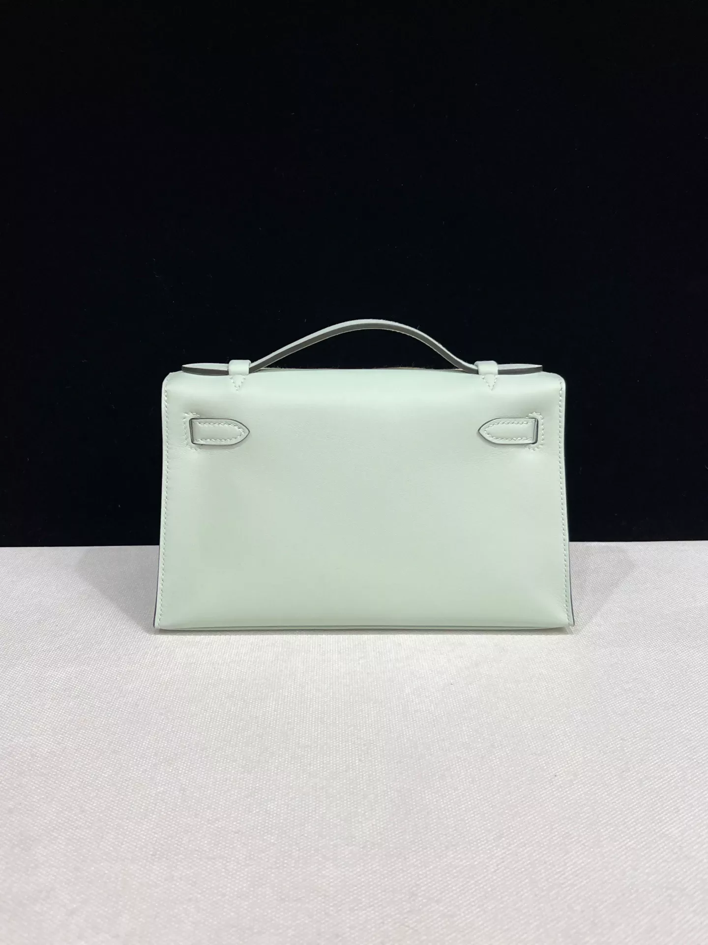Hermes Kelly Pochette Vert Peppermint Swift Palladium Hardware - Image 2