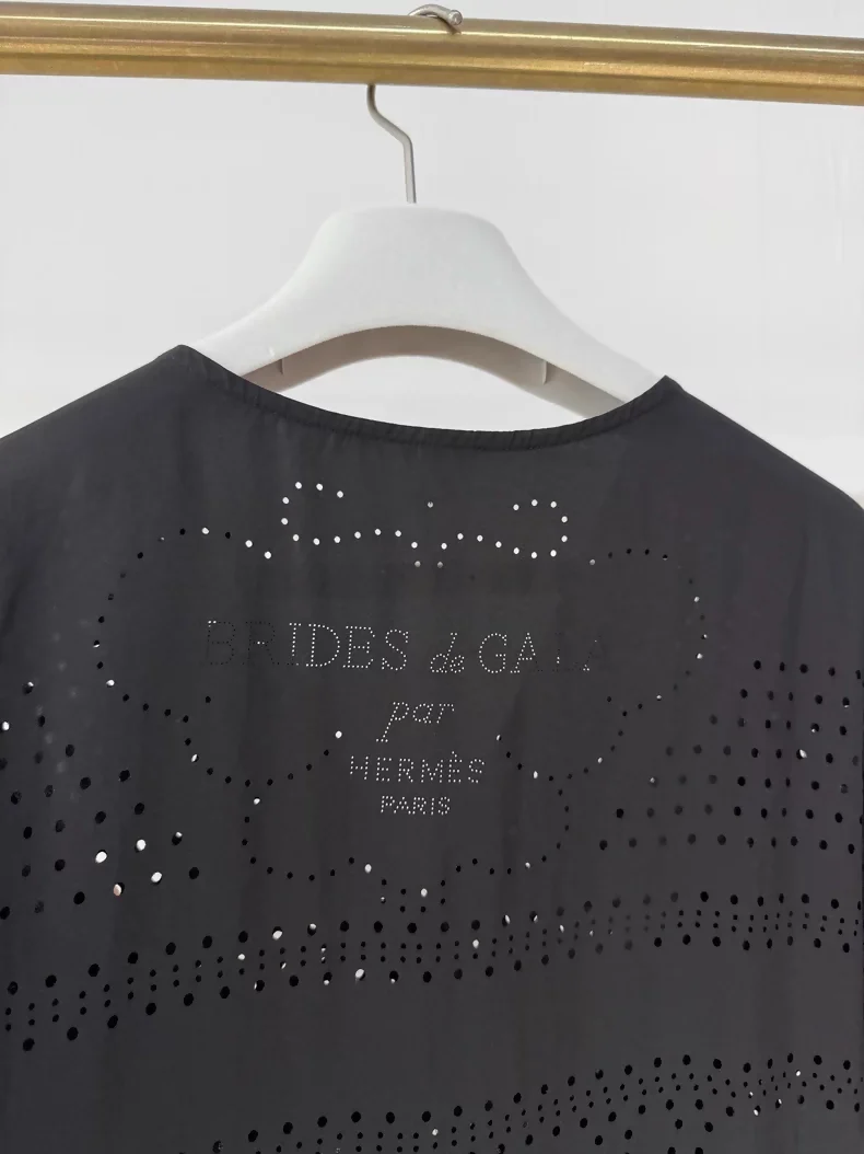 Hermes black silk dress - Image 3