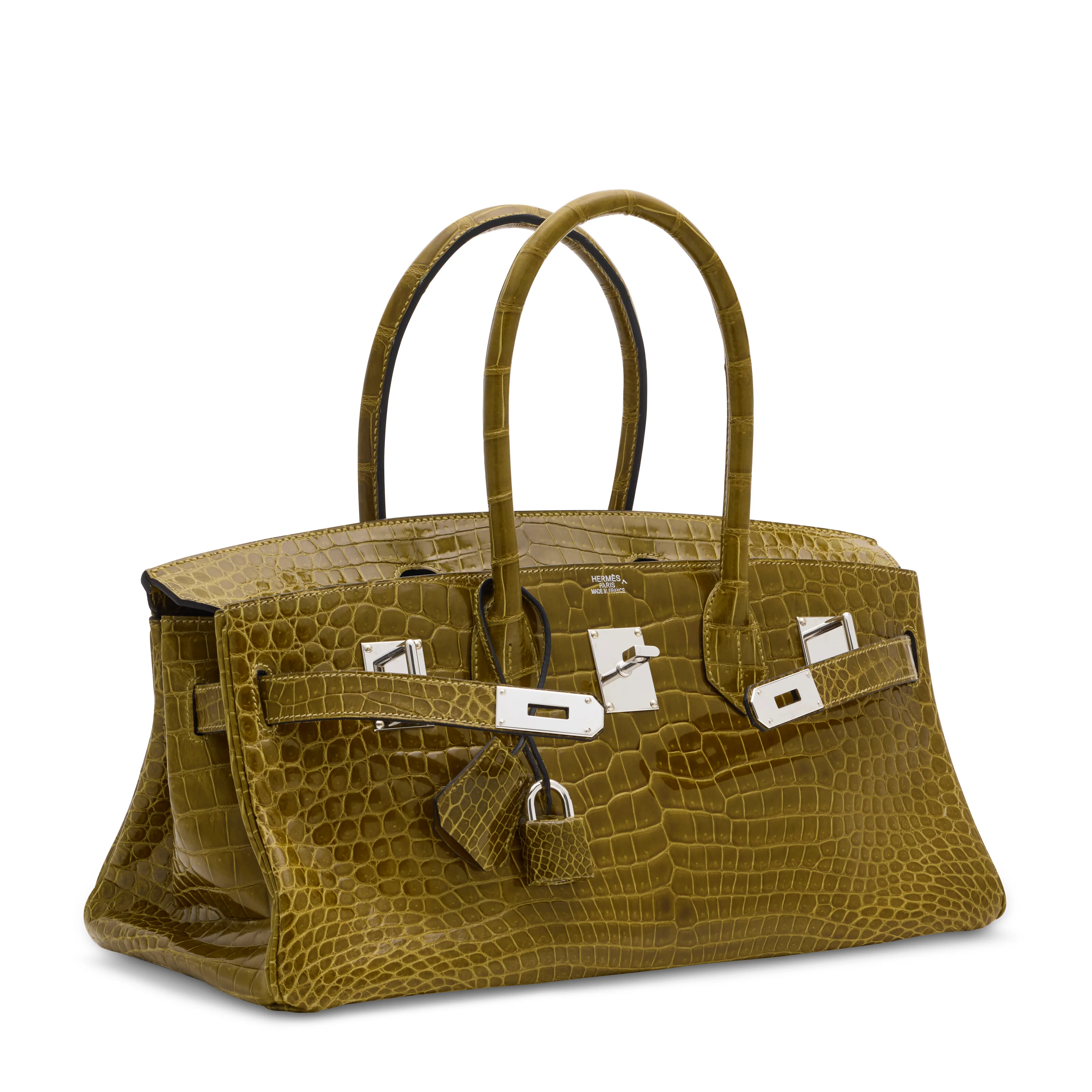 Hermes JPG Birkin Shoulder Vert Anis Shiny Crocodile Leather Palladium Hardware - Image 2
