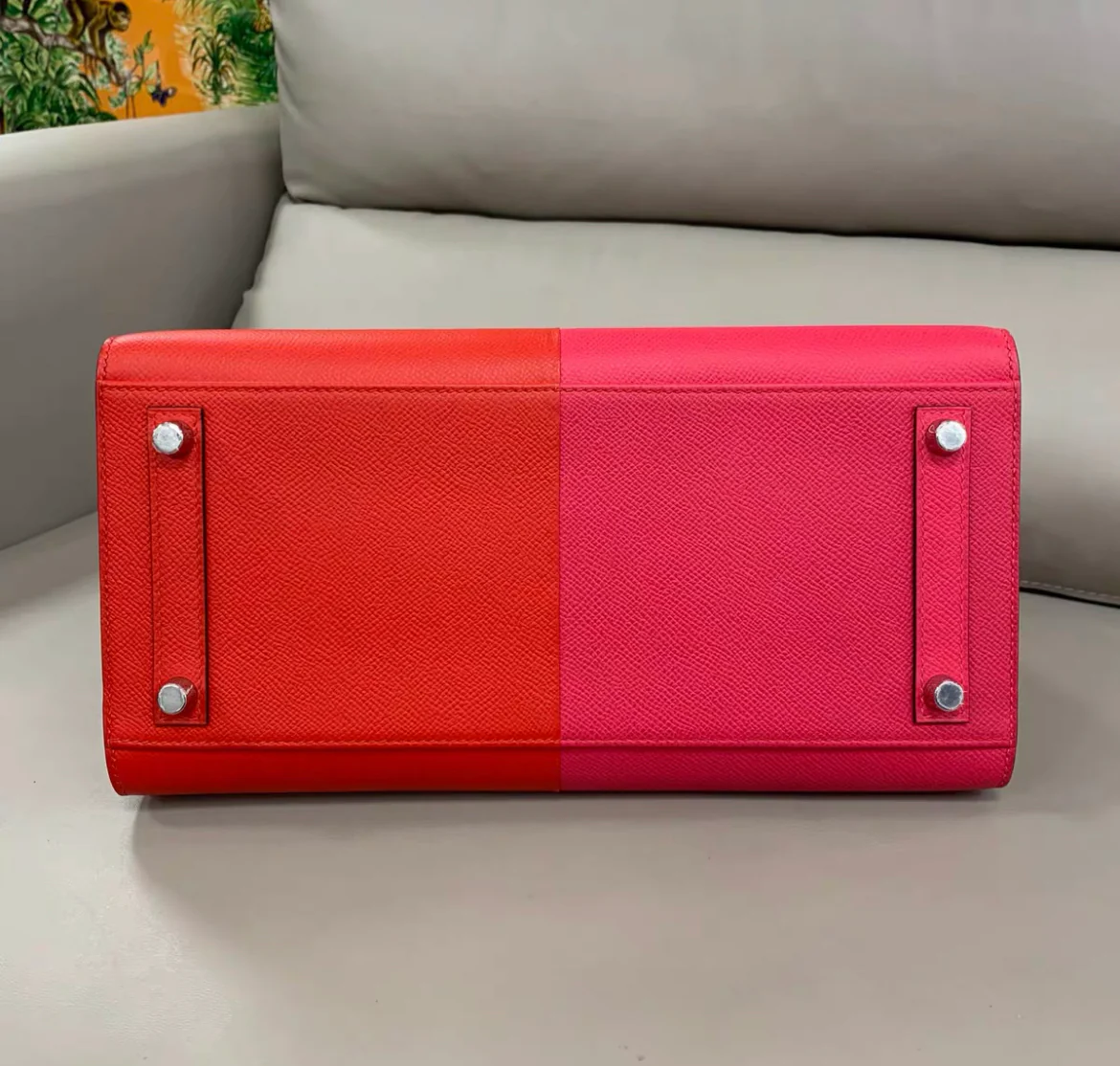 Hermès Kazak Birkin 30 in Red/Pink Epsom leather Palladium Hardware handbag - Image 4