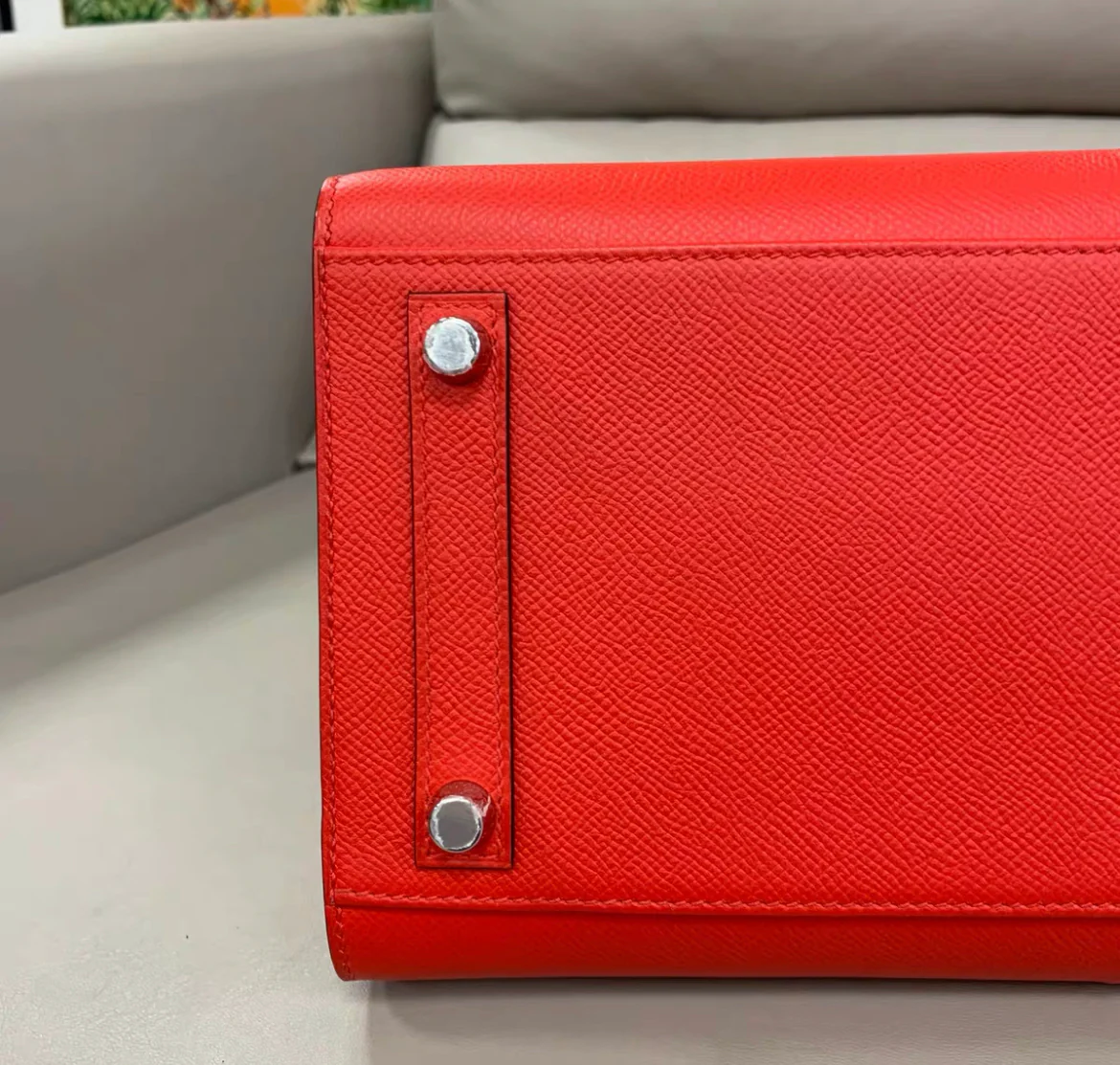 Hermès Kazak Birkin 30 in Red/Pink Epsom leather Palladium Hardware handbag - Image 5