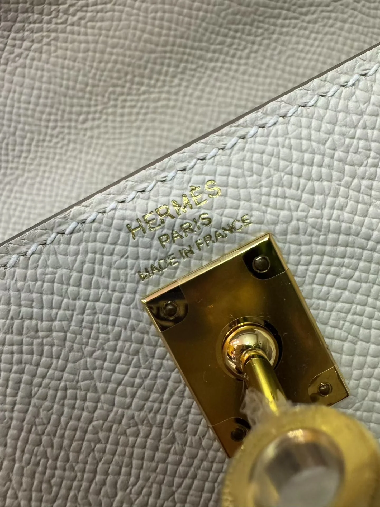 Hermes Kelly 25 Crai Epsome leather gold hardware - Image 6