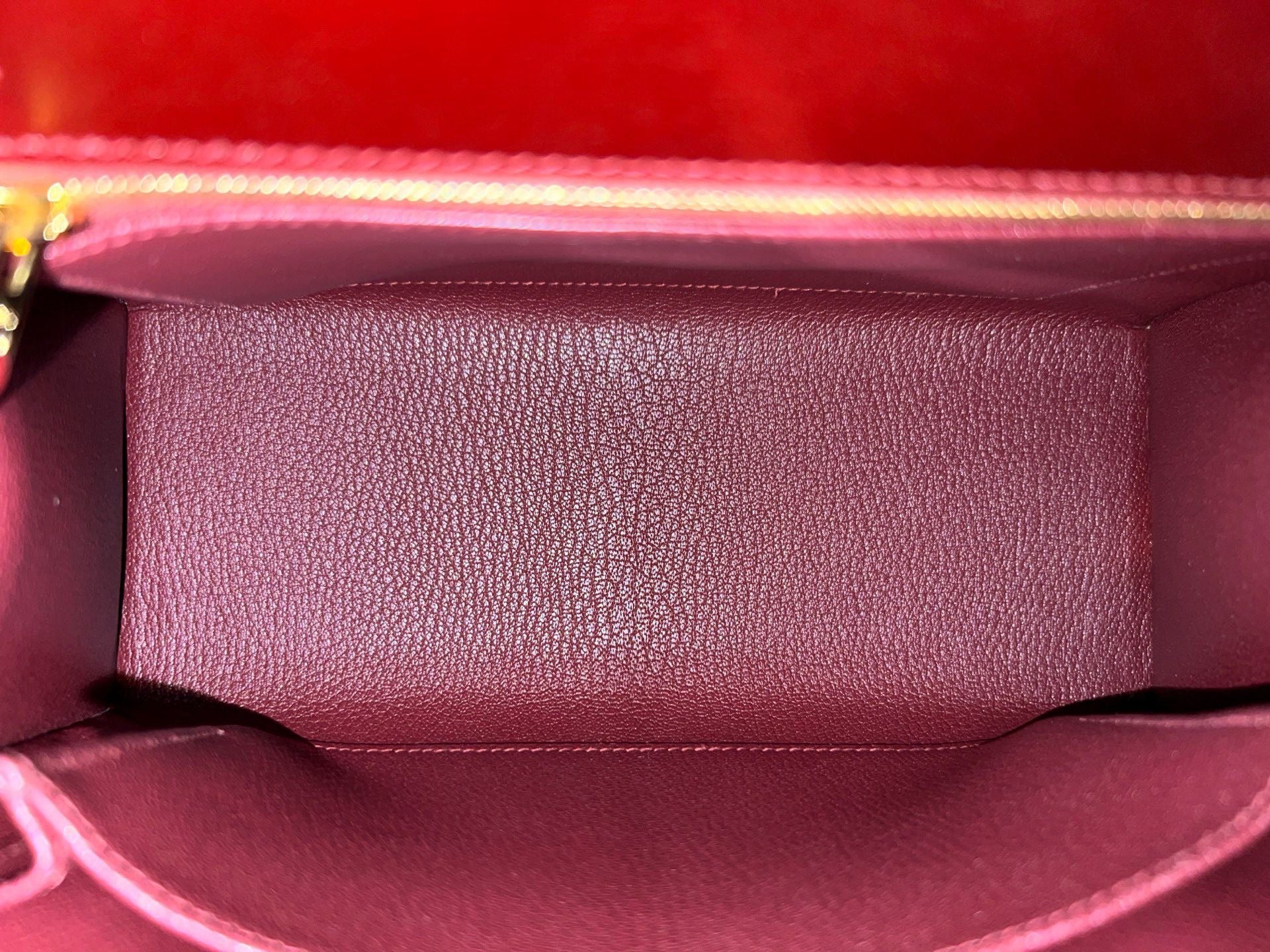 Hermes Kelly 25 red box leather Gold hardware - Image 11