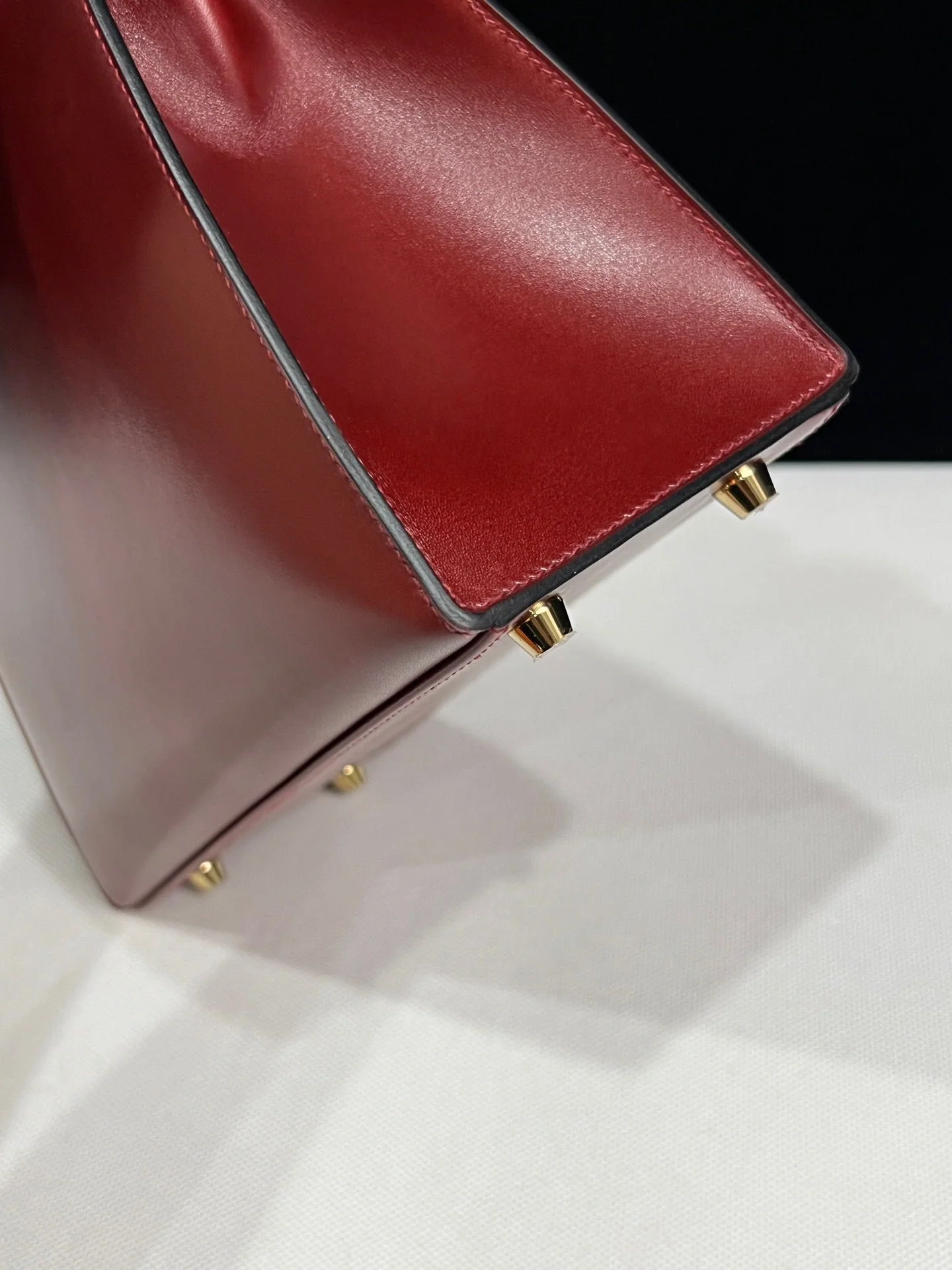 Hermes Kelly 25 red box leather Gold hardware - Image 7