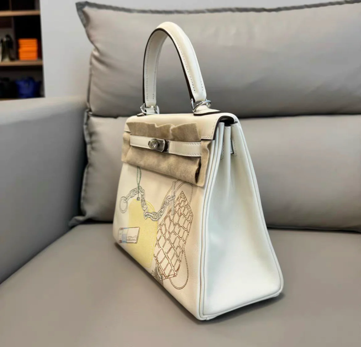 Hermes Kelly 25 Swift Nata In & Out handbag - Image 2