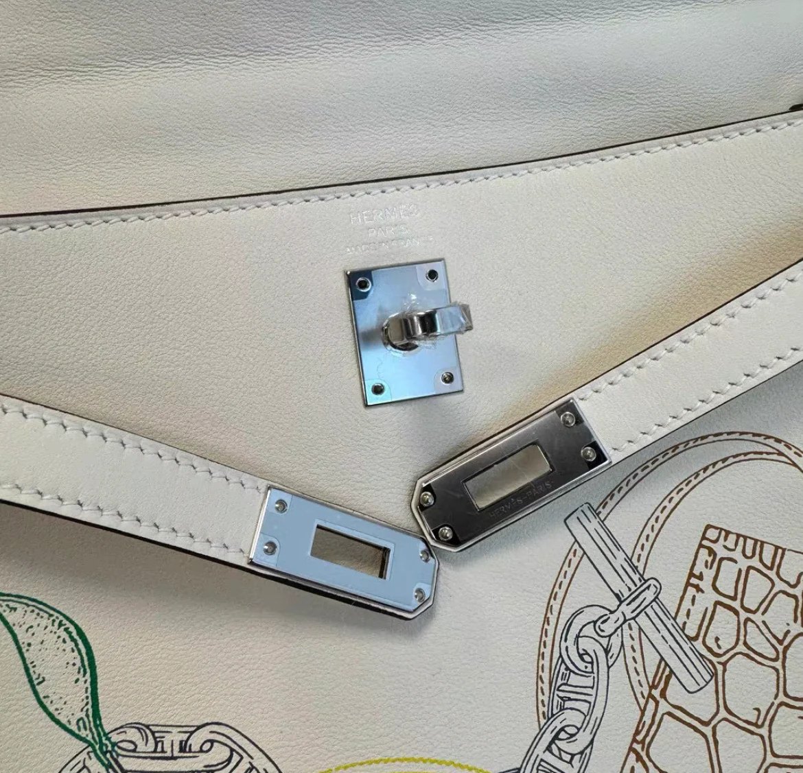 Hermes Kelly 25 Swift Nata In & Out handbag - Image 8