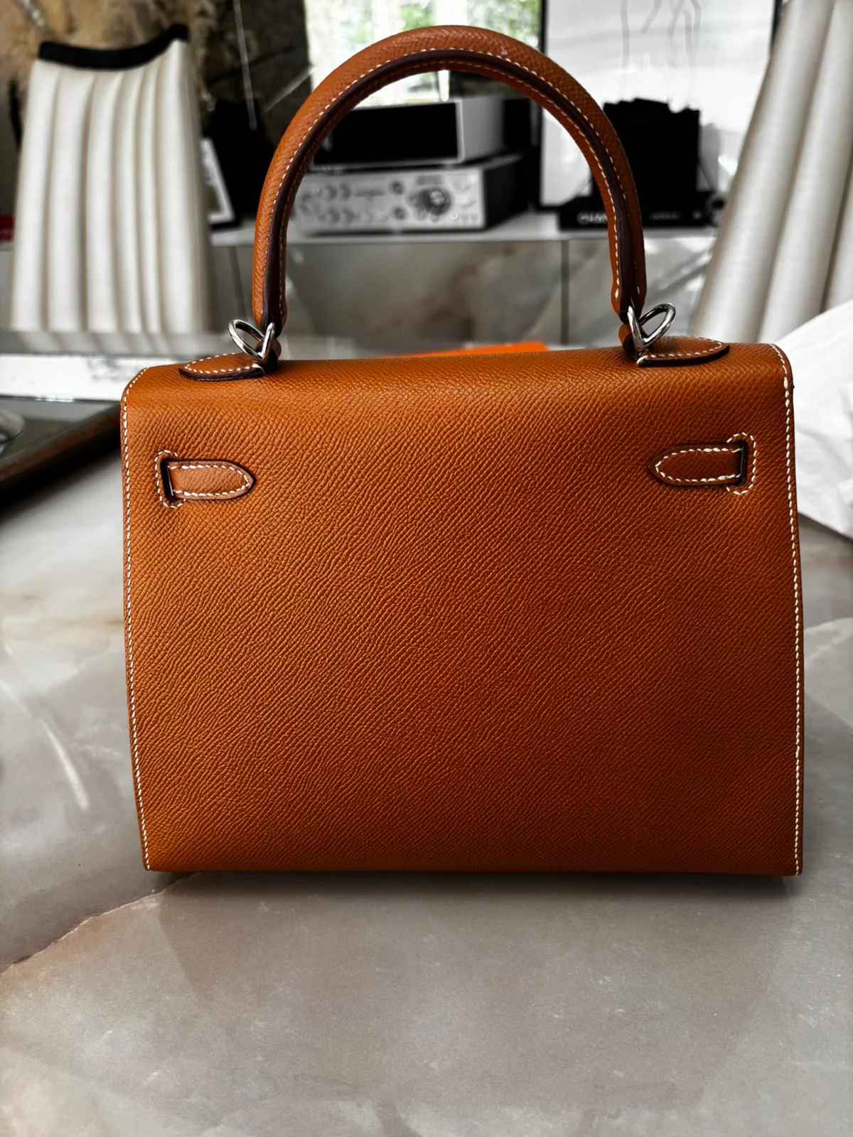 Hermès Kelly 25 Veau Epsom Leather Palladium Hardware - Image 4