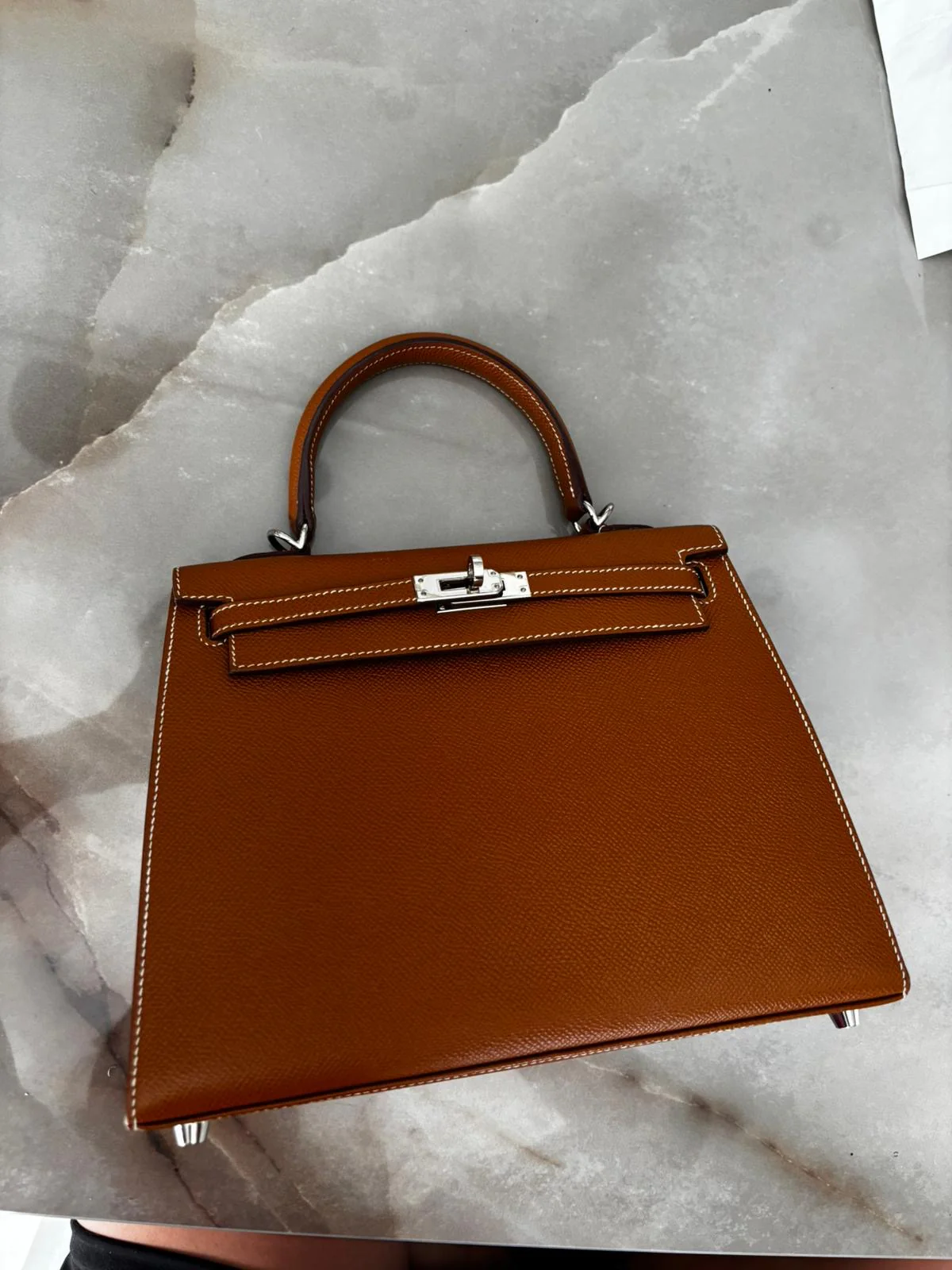 Hermès Kelly 25 Veau Epsom Leather Palladium Hardware - Image 6