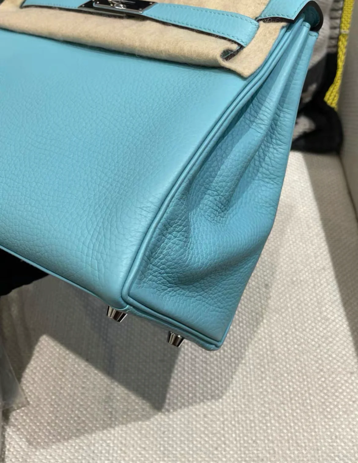 Hermes Kelly 28 Blue Atoll Palladium Hardware - Image 4