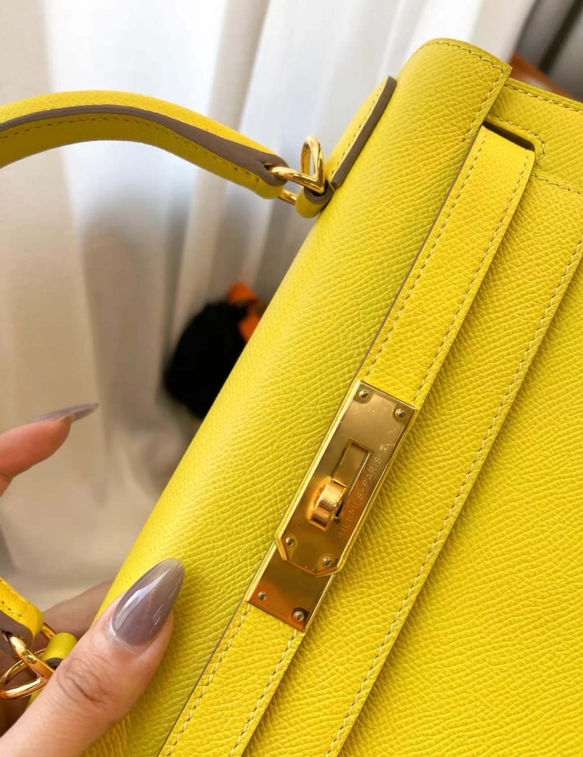 Hermès Kelly 28 Sellier Lime Epsom GHW - Image 2