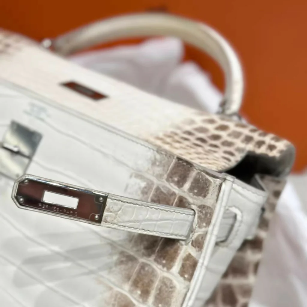 Hermes Kelly 32 Himalaya leather palladium hardware - Image 3