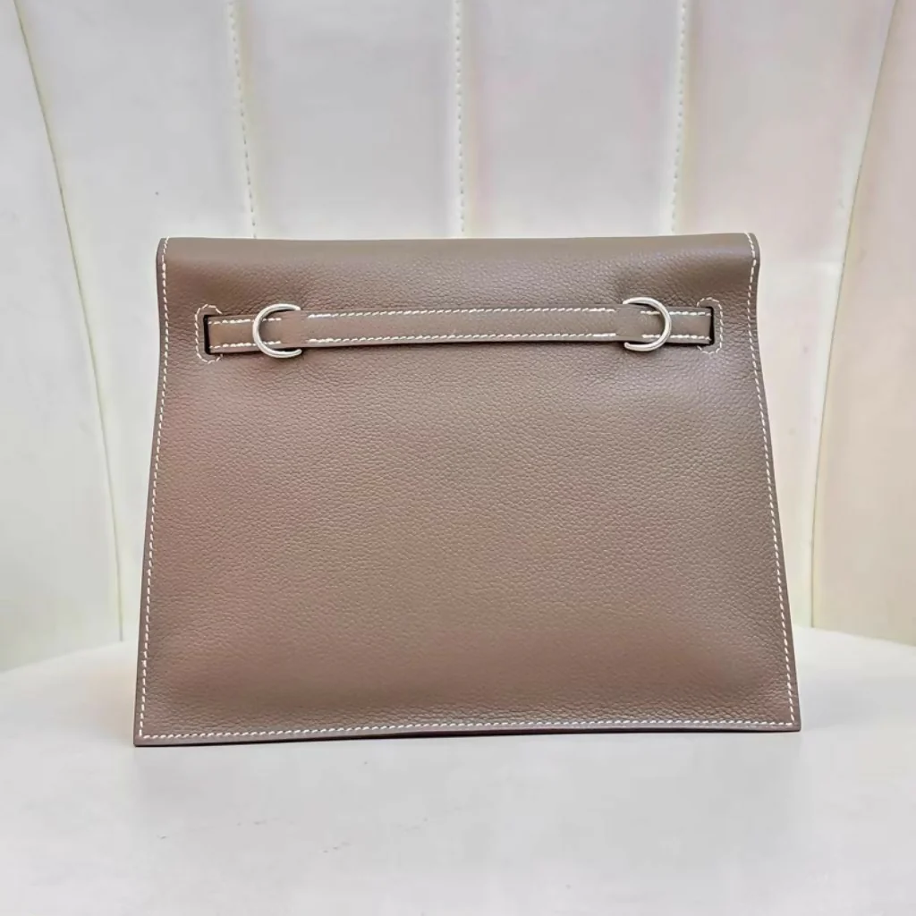Hermès Kelly Danse Etoupe Verso Evercolor Palladium Hardware - Image 3