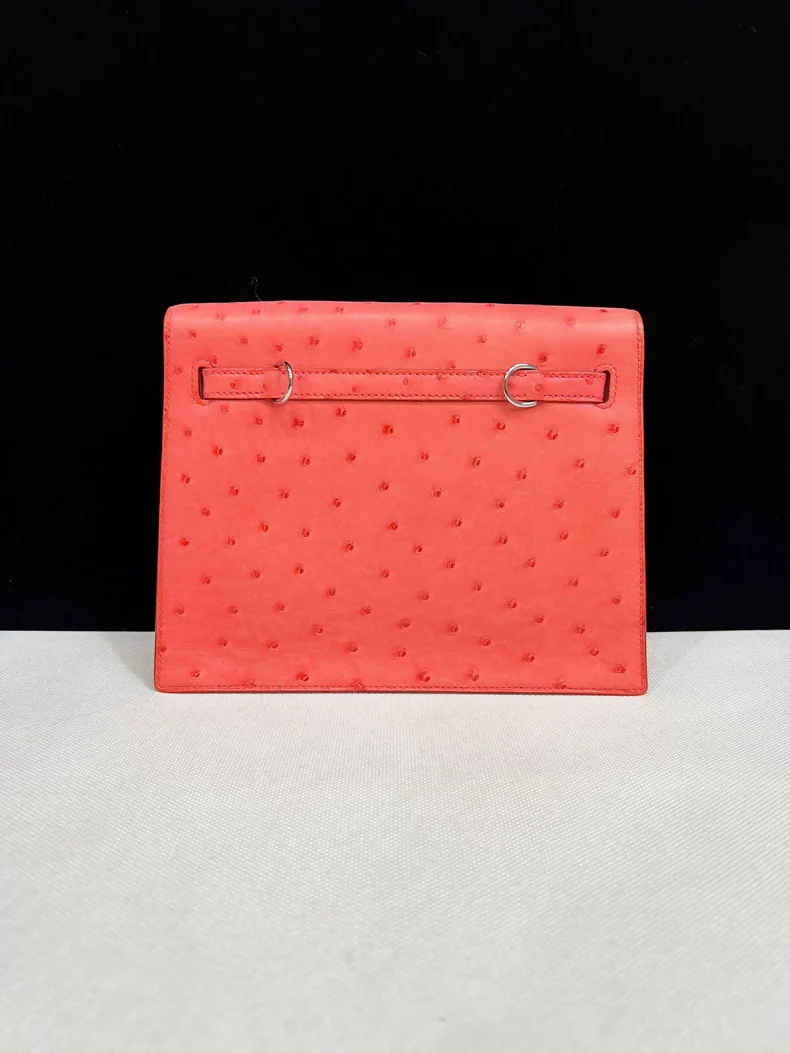 Hermes Kelly Danse Texas pink ostrich leather palladium hardware - Image 3