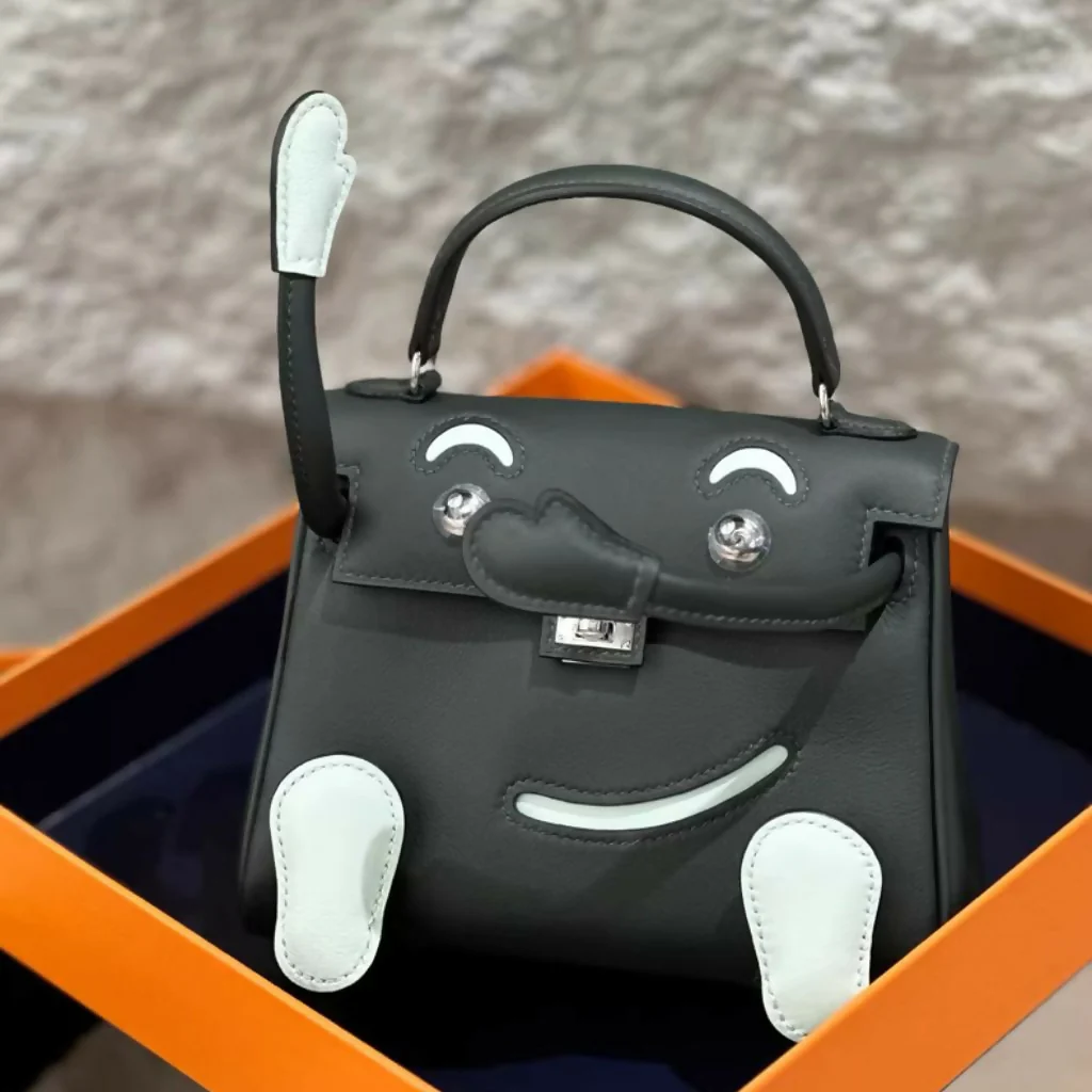 Hermès kelly doll dark green Swift Leather Palladium hardware - Image 3