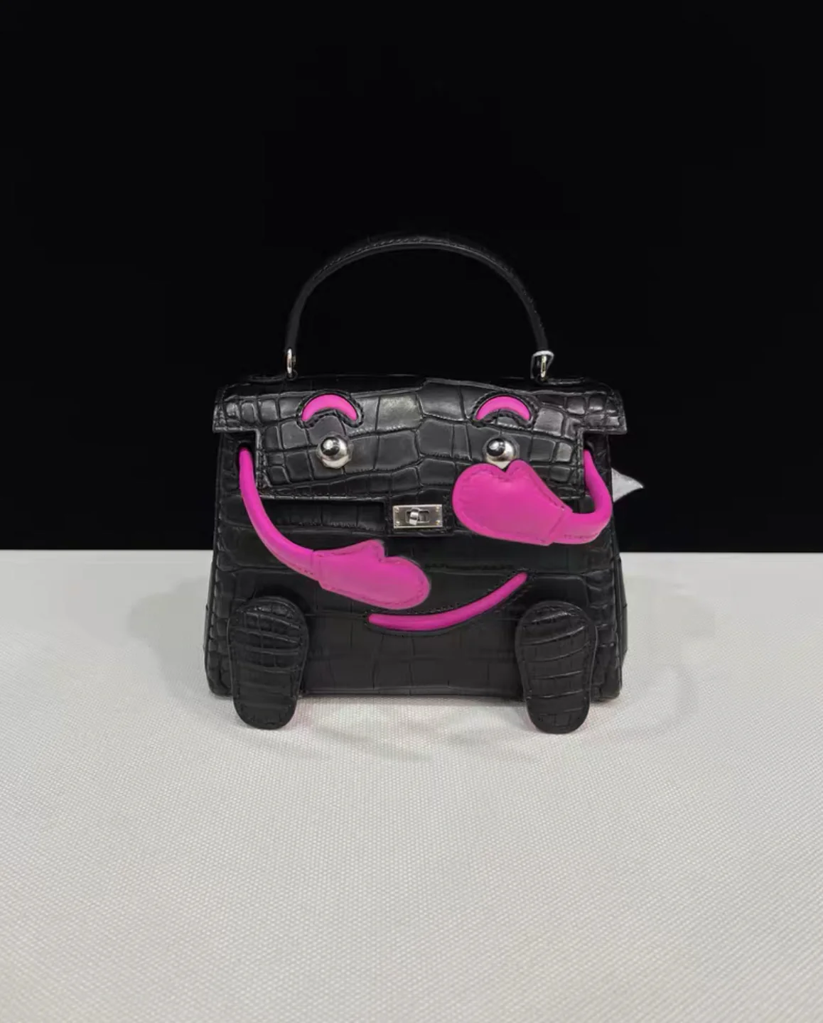 Hermès Kelly Doll Black Matte Alligator with Palladium Hardware - Image 2