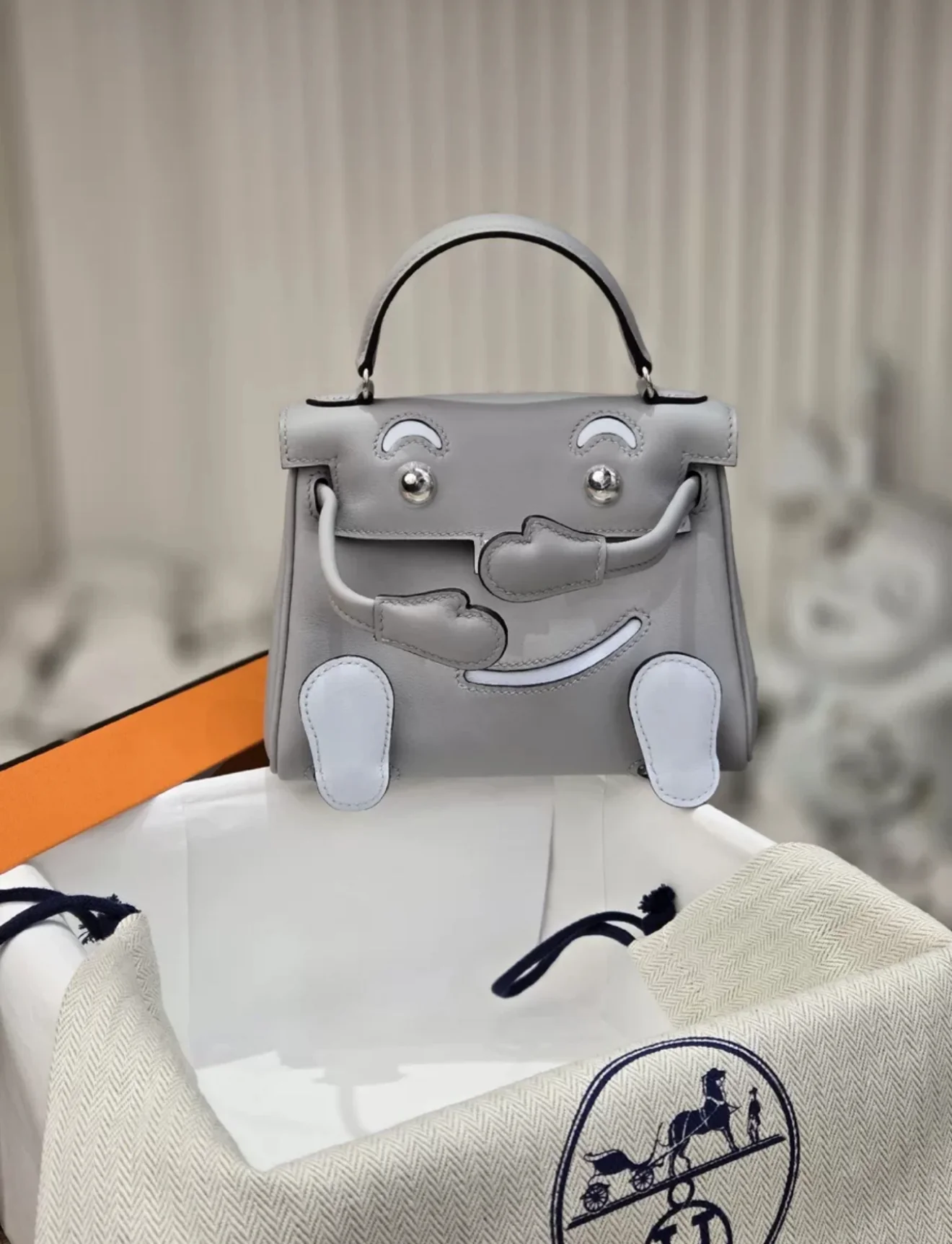 Hermès Kelly Doll Blue Glacier & Blue Brume Palladium Hardware - Image 2