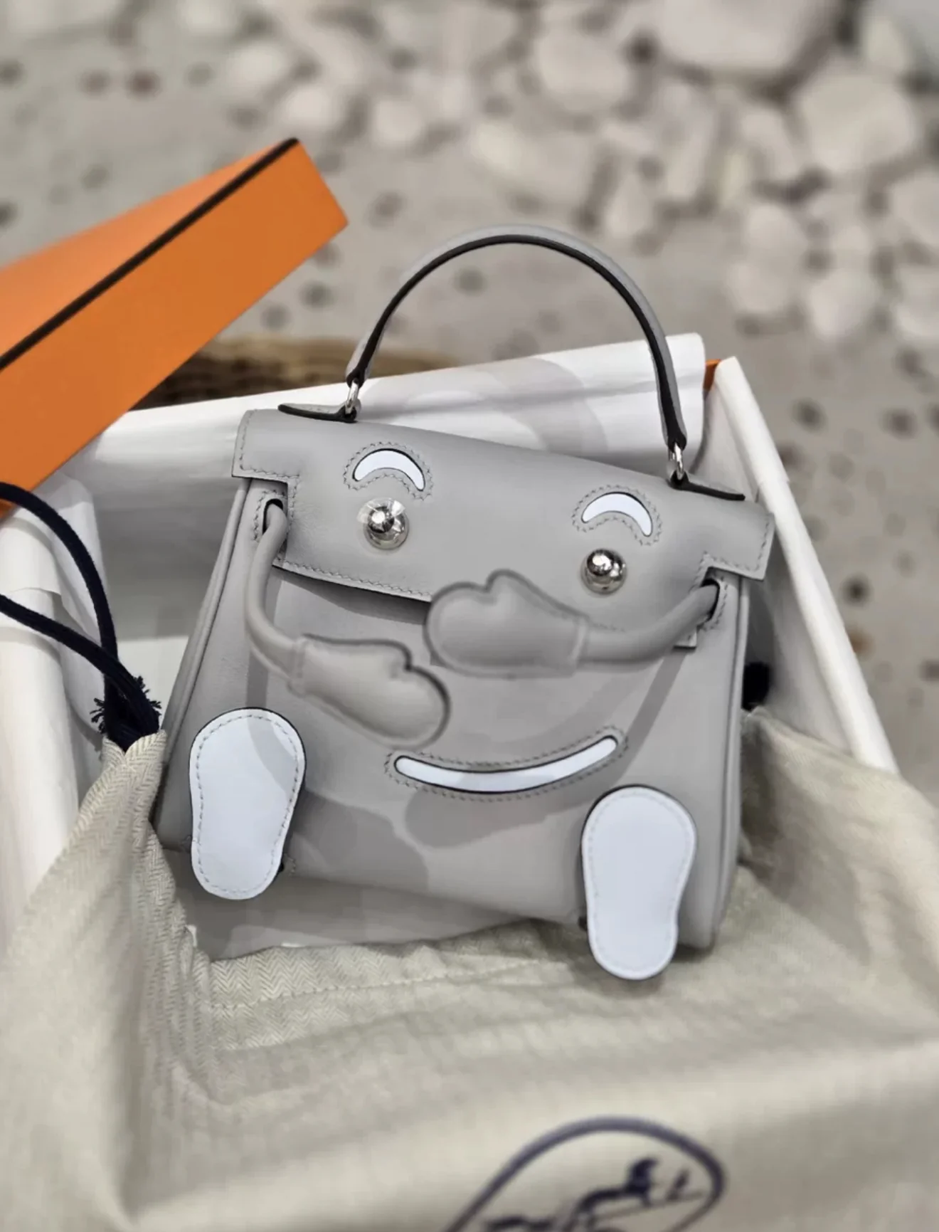 Hermès Kelly Doll Blue Glacier & Blue Brume Palladium Hardware - Image 3
