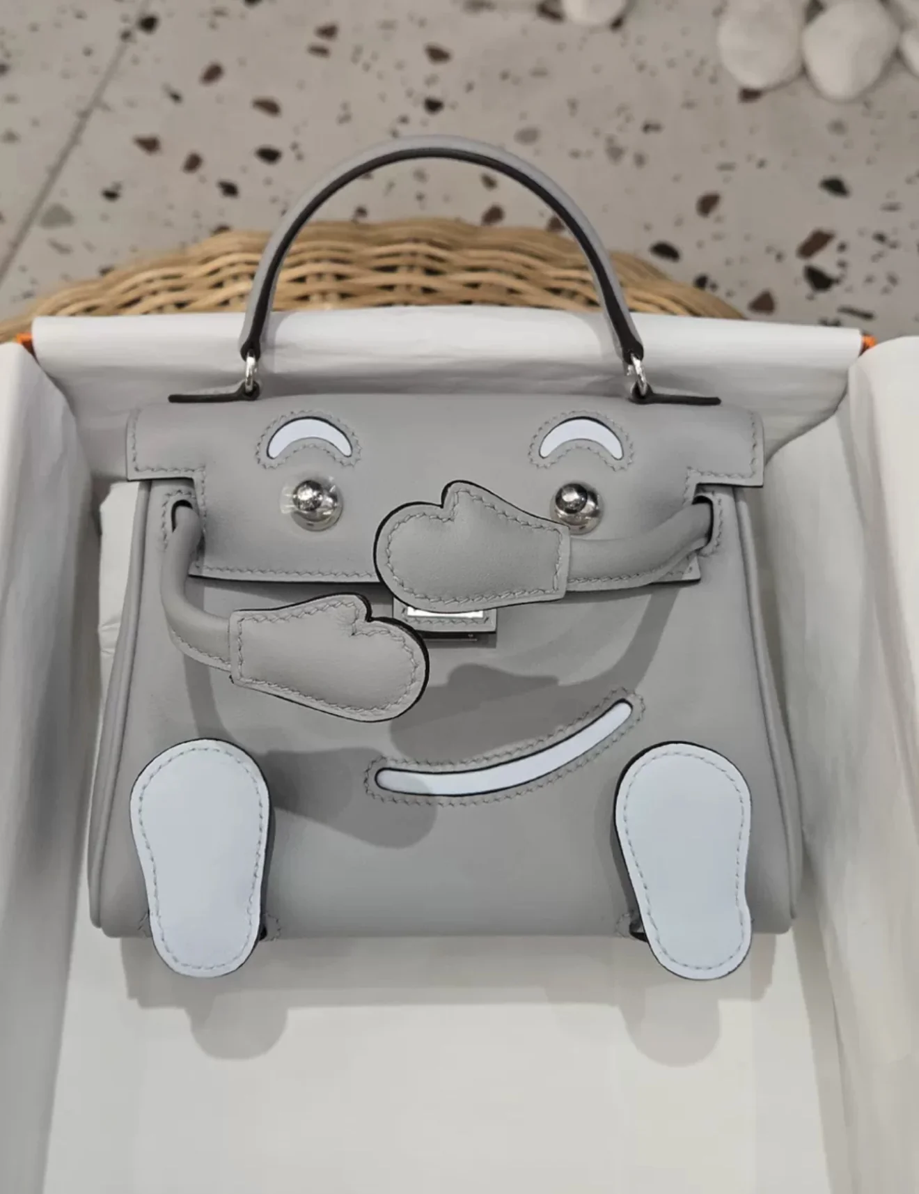 Hermès Kelly Doll Blue Glacier & Blue Brume Palladium Hardware - Image 4