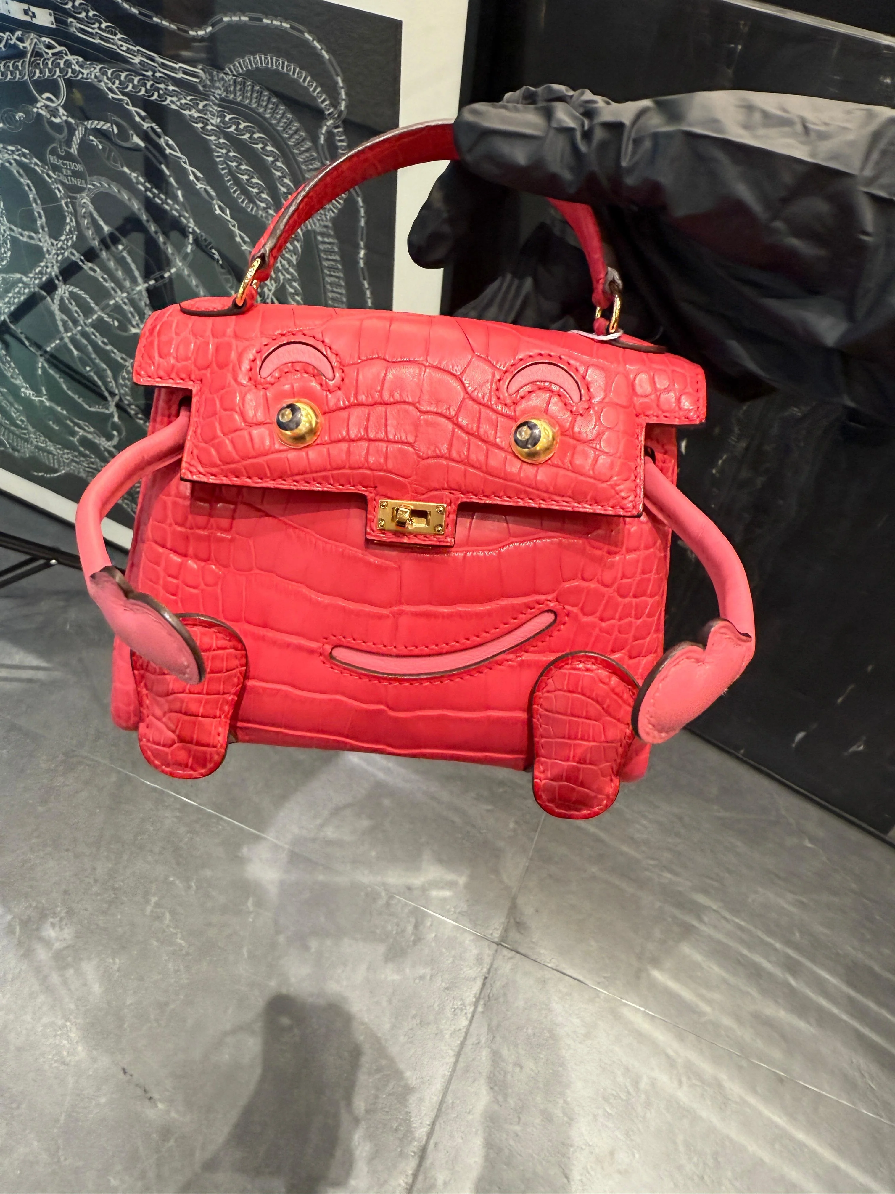 Hermès Kelly Doll Bougainvillier Azalée Matte Alligator Swift Gold Hardware - Image 2