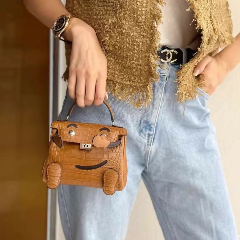 Hermès Quelle Idole Kelly Doll Matte Gold Alligator and Ebene Swift Palladium Hardware - Image 5