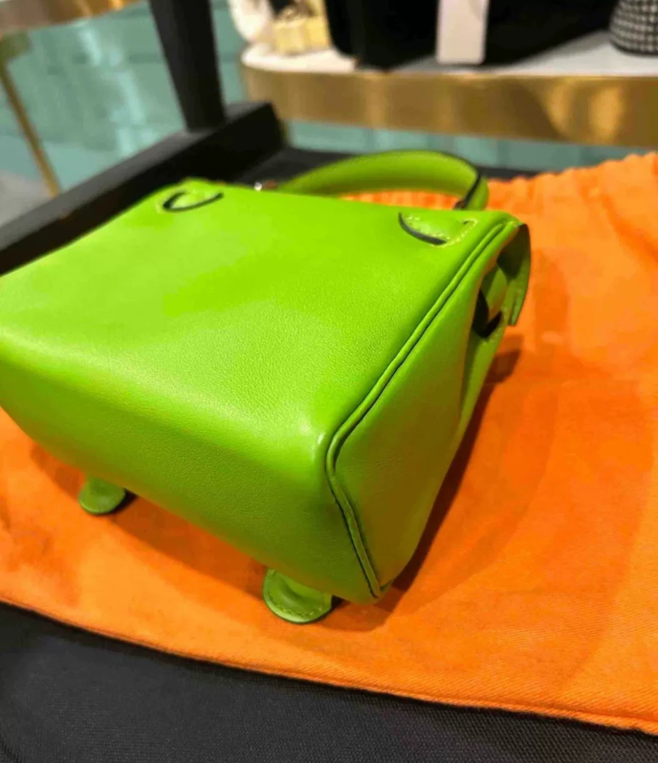 Hermès Kelly Doll Green Palladium Hardware - Image 2