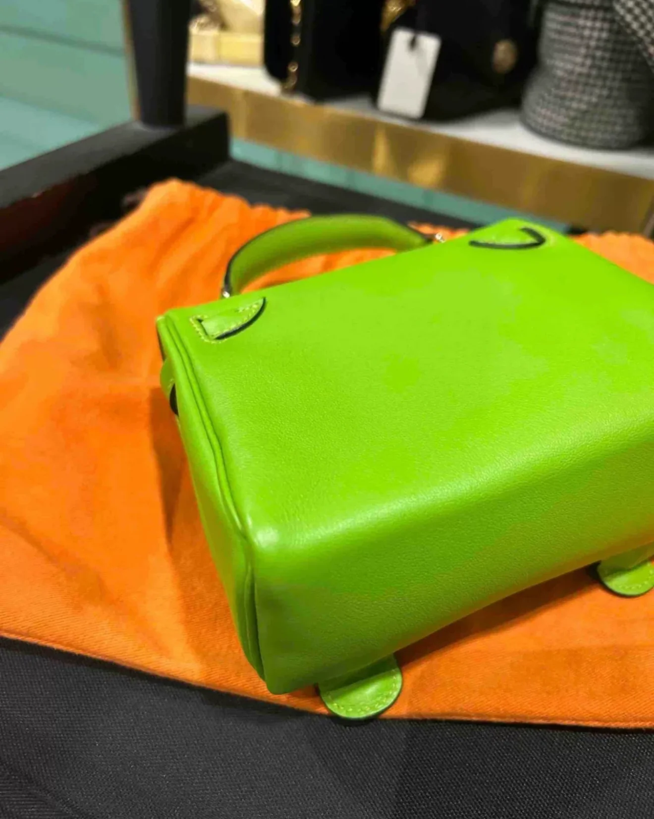 Hermès Kelly Doll Green Palladium Hardware - Image 4