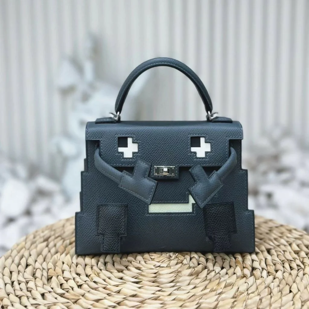 Hermes Kelly Doll Picto Gris Misty/Gris Meyer/Vert Fizz/Noir/Alezan Epsom Leather Palladium Hardware - Image 2