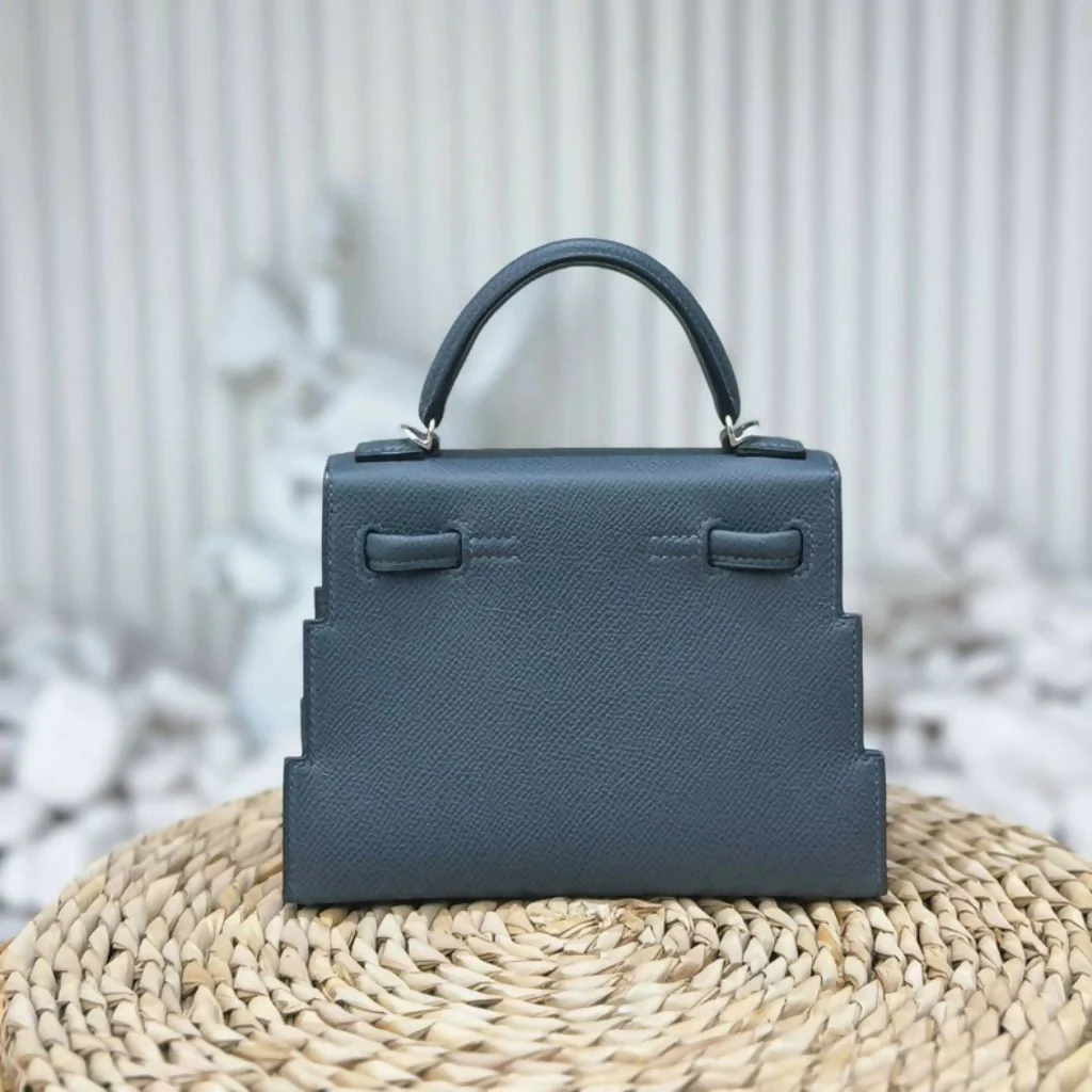 Hermes Kelly Doll Picto Gris Misty/Gris Meyer/Vert Fizz/Noir/Alezan Epsom Leather Palladium Hardware - Image 3