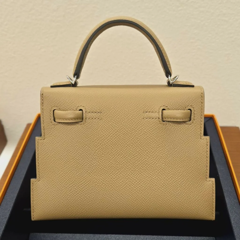 HERMÈS PICTO KELLY DOLL QUELLE IDOLE CHAI, MAUVE SYLVESTRE, BLEU CELESTE AND TERRE BATTUE EPSOM PALLADIUM HARDWARE - Image 2