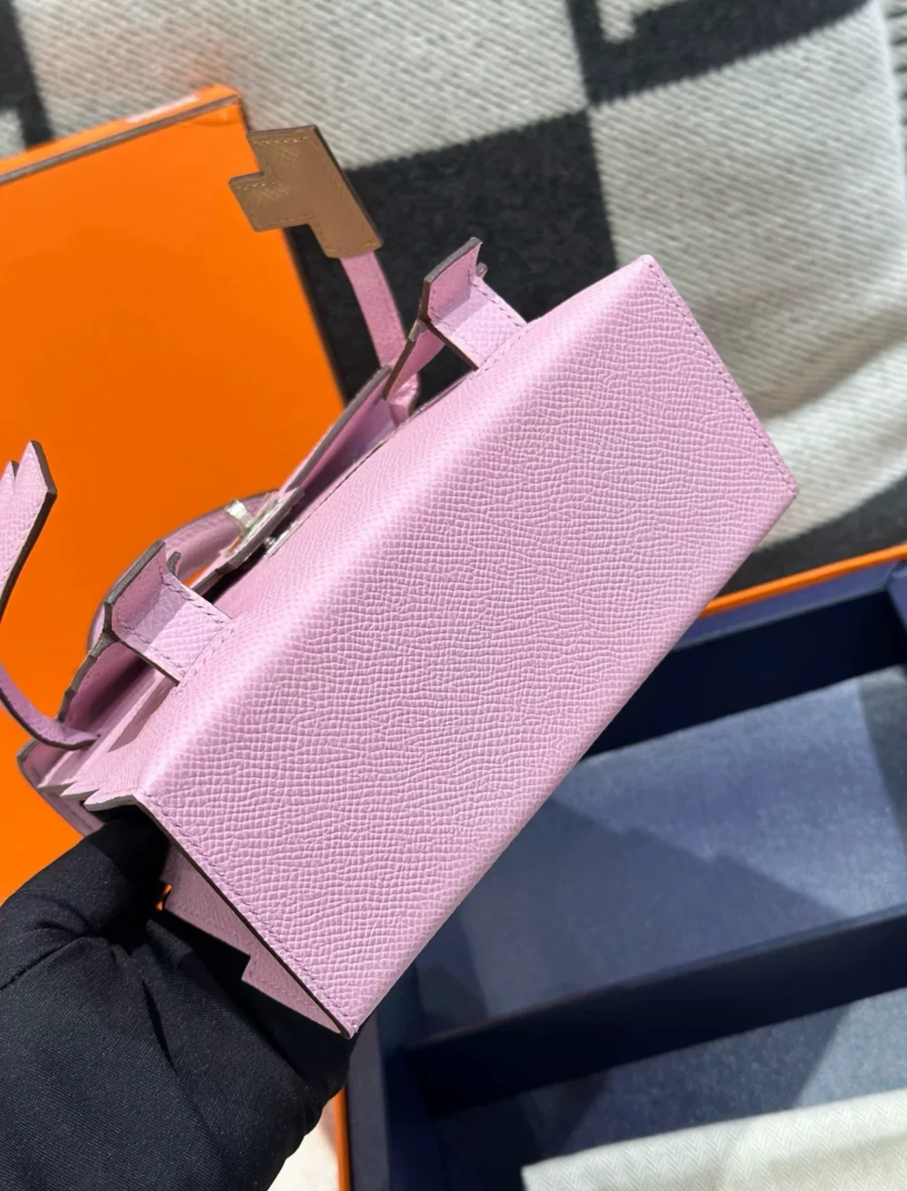 Hermès Picto Kelly Doll Quelle Idole Mauve Sylvestre, Lime, Nata and Chai Epsom Palladium Hardware - Image 5