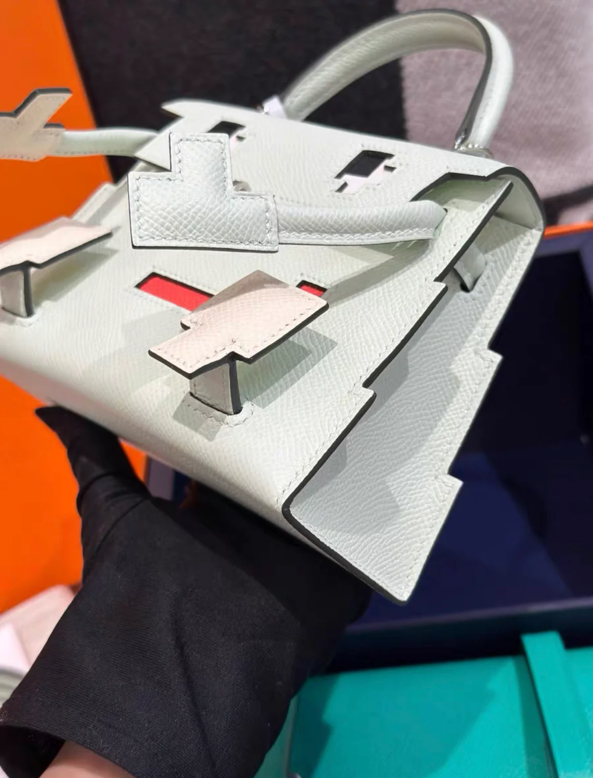 HERMÈS KELLY DOLL PICTO VERT FIZZ EPSOM LEATHER PHW - Image 5