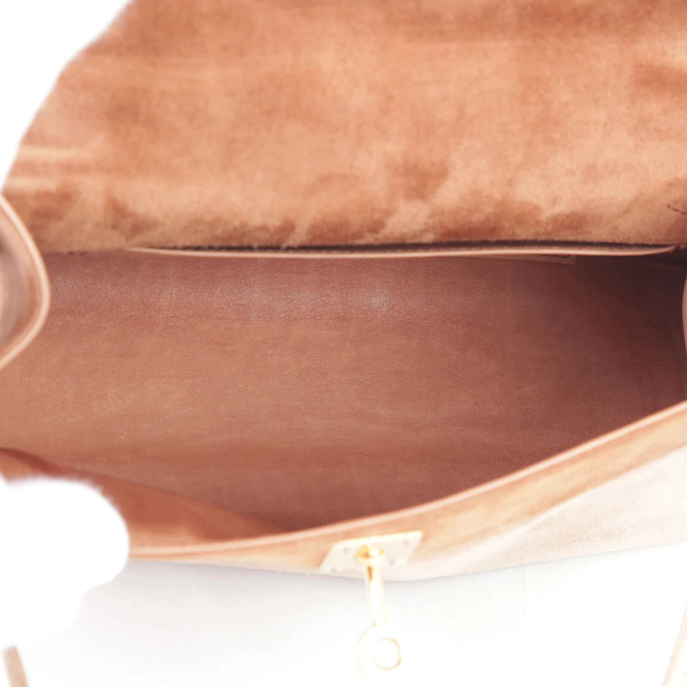 HERMÈS Kelly Pochette Doblis Suede Gold hardware Square - Image 8