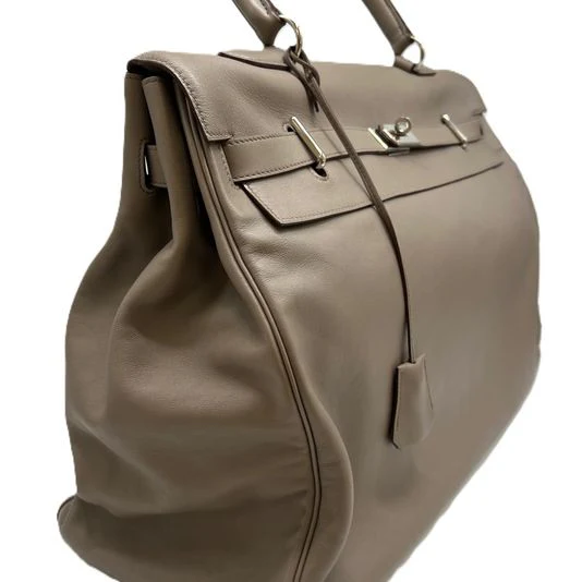 Hermès Kelly Relax 50 Gris Tourterelle Veau Sikkim Leather Palladium hardware - Image 3