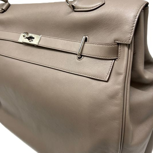 Hermès Kelly Relax 50 Gris Tourterelle Veau Sikkim Leather Palladium hardware - Image 5