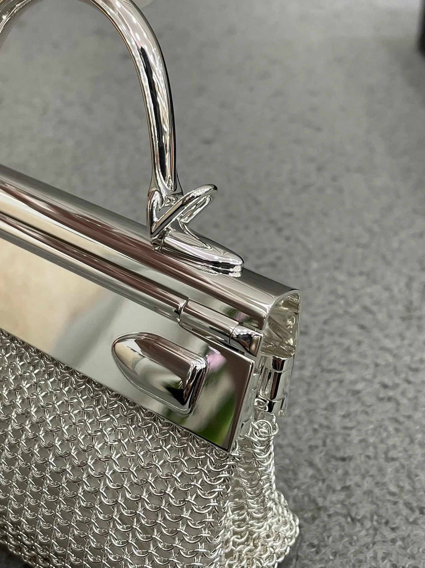 Hermès Kelly Sac Bijou Chaine in Sterling Silver - Image 10