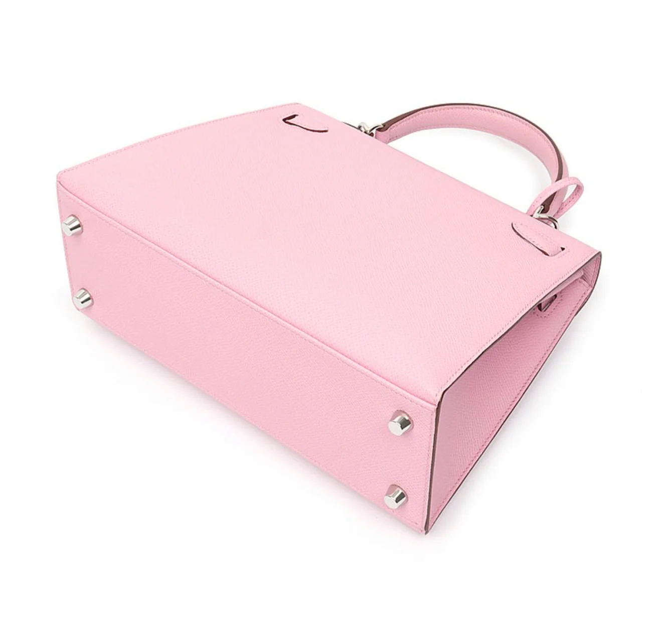 Hermès Kelly Sellier 25 Mauve Sylvestre Epsom Palladium Hardware - Image 3