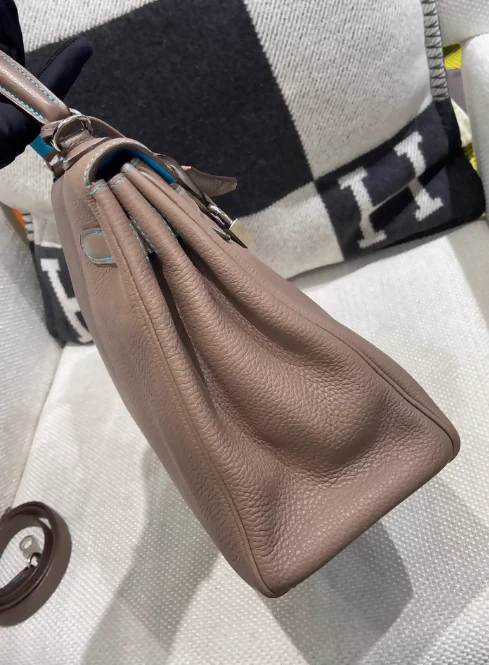 Hermes Kelly 32 etoupe Togo leather palladium hardware - Image 3