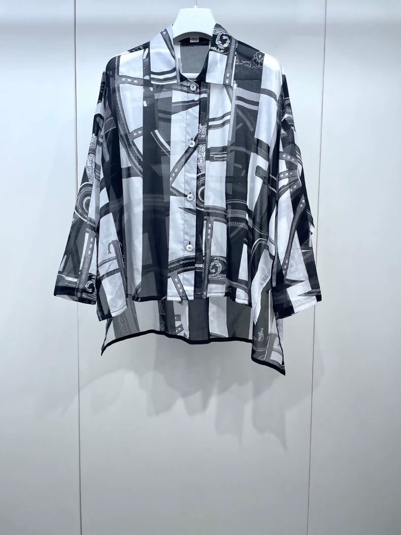 Hermès black & white top