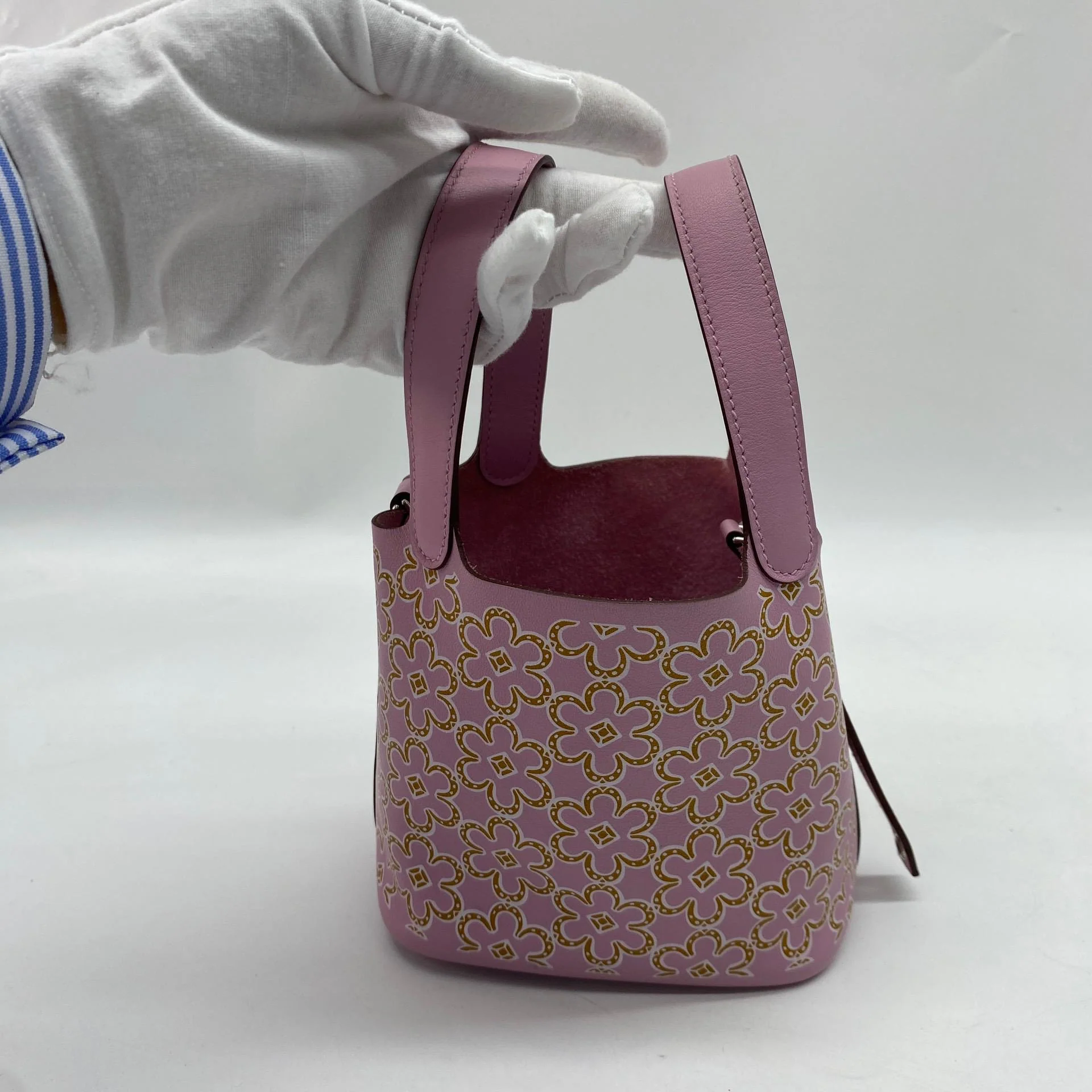 HERMÈS LUCKY DAISY MICRO PICOTIN 14, SWIFT, MAUVE SYLVESTRE - Image 2