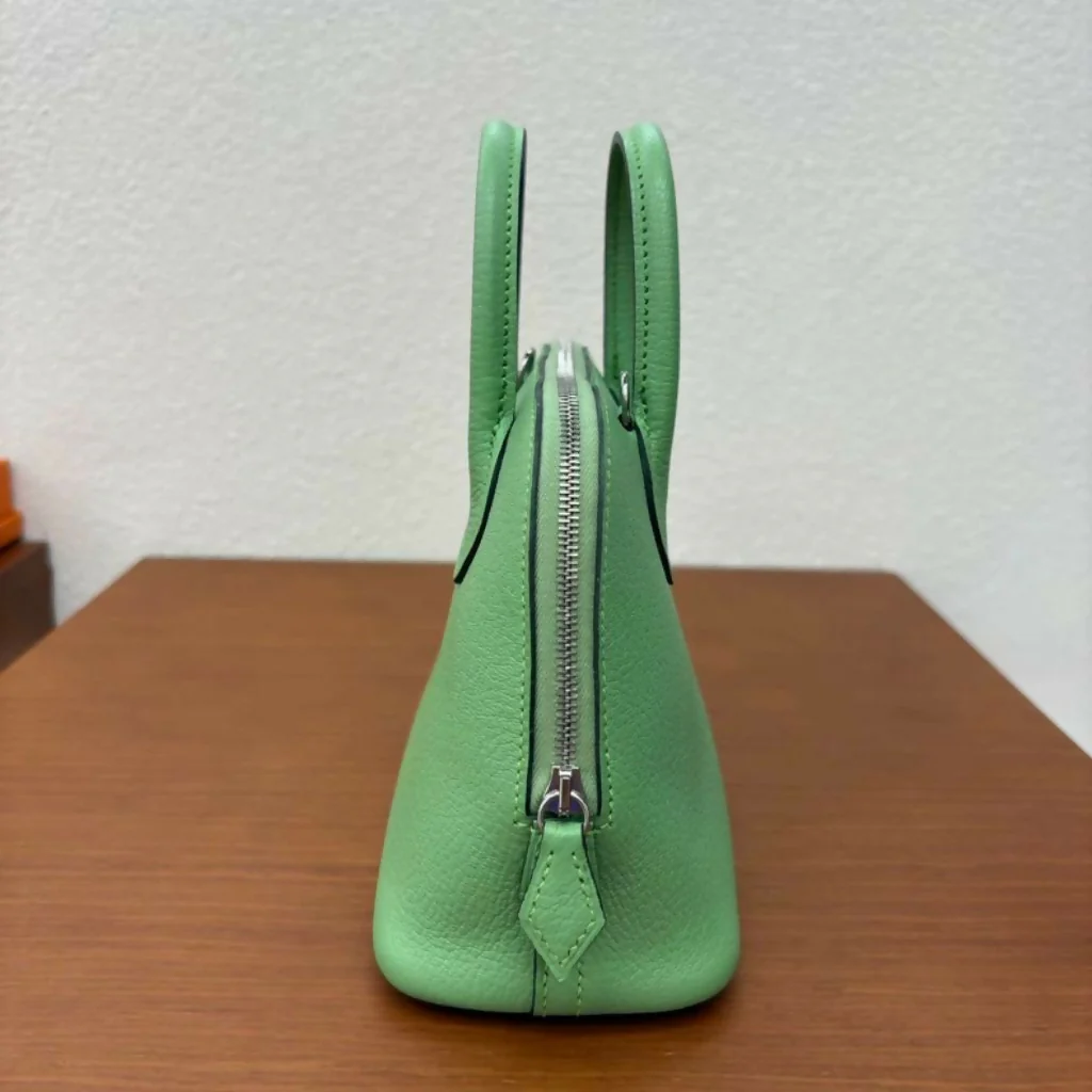 Hermès Green Evercolor Mini Bolide 1923 Palladium Hardware - Image 2